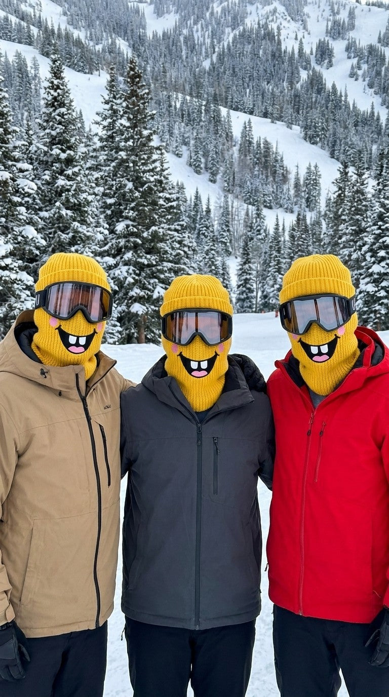 Goofmask funny-face knit ski mask