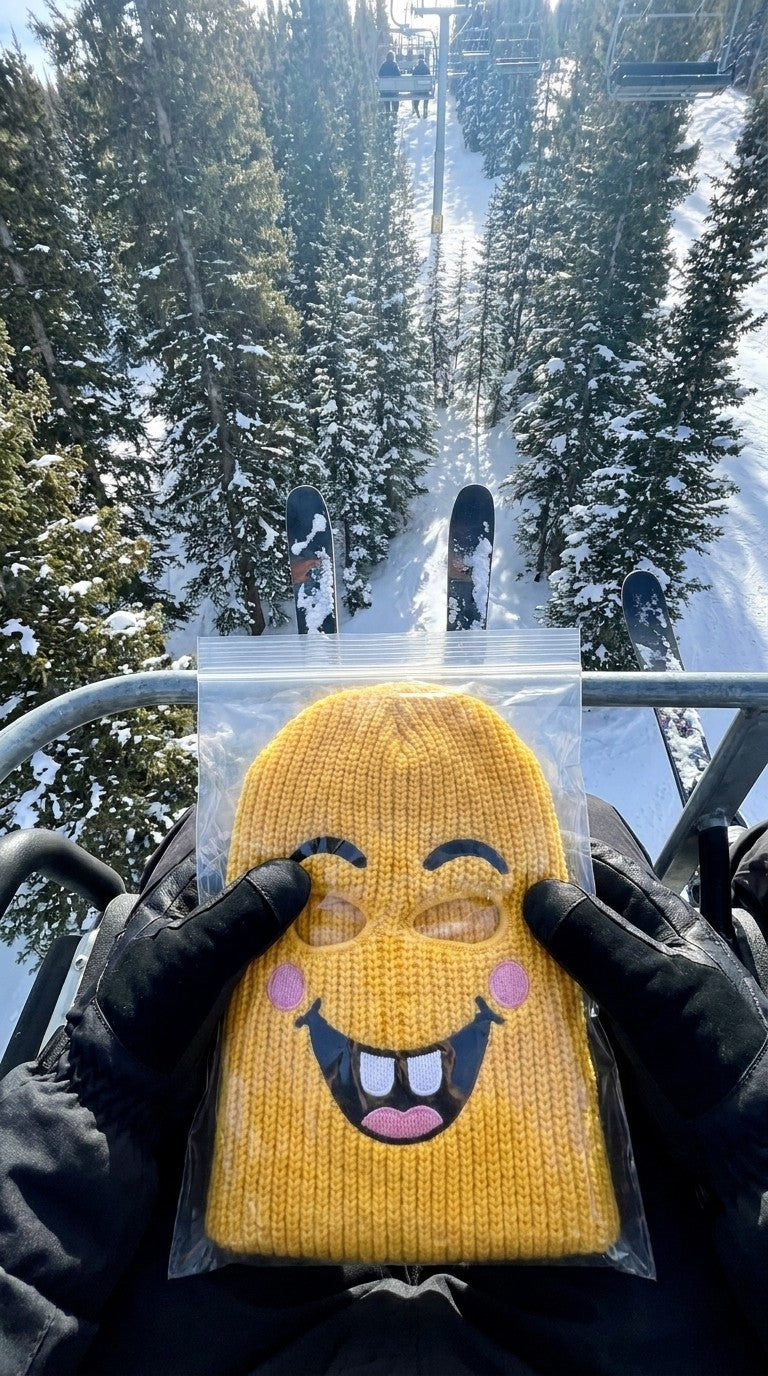 Goofmask funny-face knit ski mask