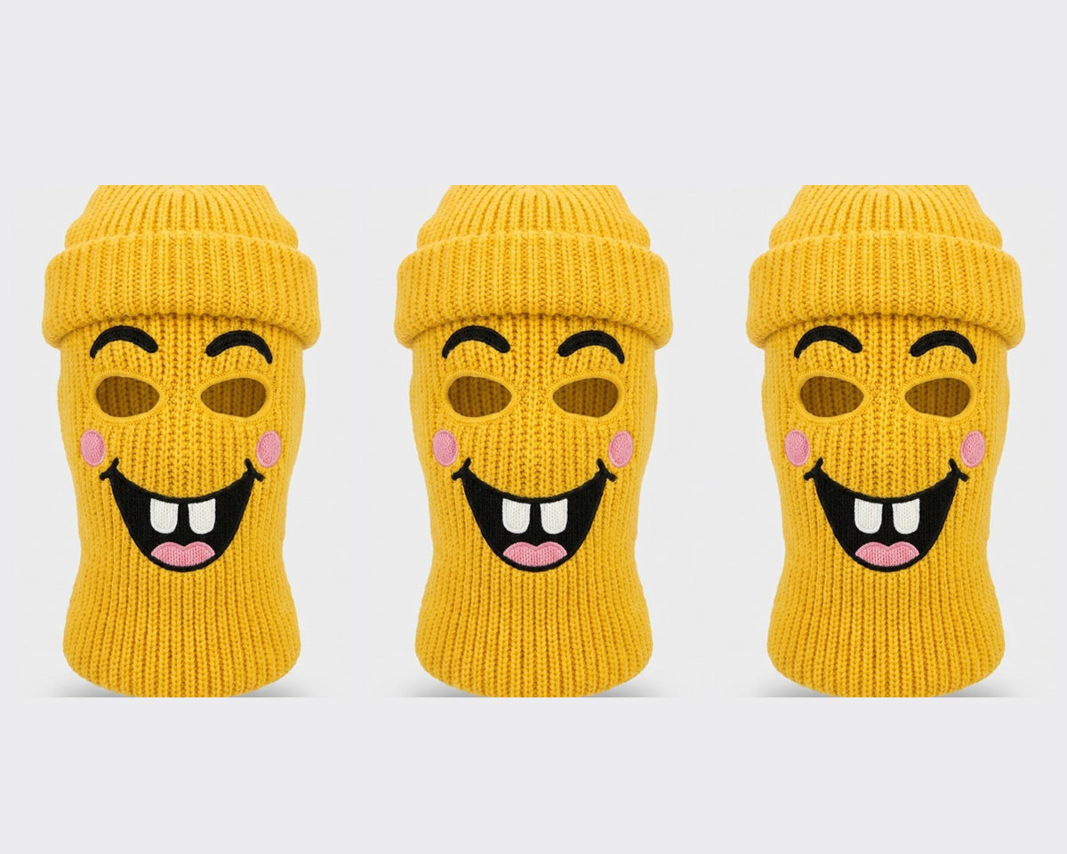 Goofmask funny-face knit ski mask